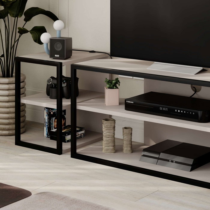 Hanah Home Soporte de TV Echo - Moca claro Hanah Home Soporte de TV Echo - Moca claro